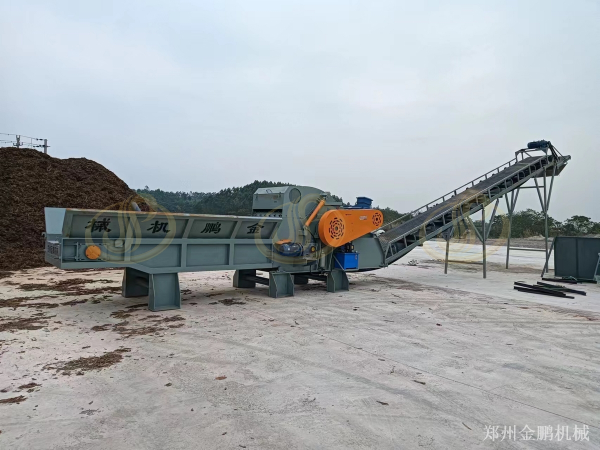 郑州金鹏600树枝粉碎机在市政园林树枝处理中的应用
